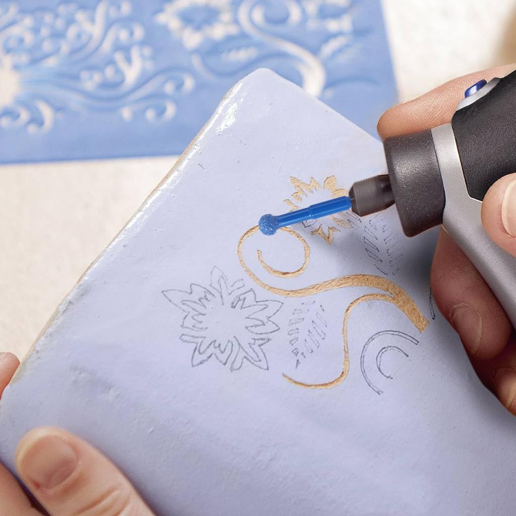 Serplex Rotary Rasp Drill Bits Set for Woodcraft with 7 Shapes and Diamond Coating | DIY Crafting