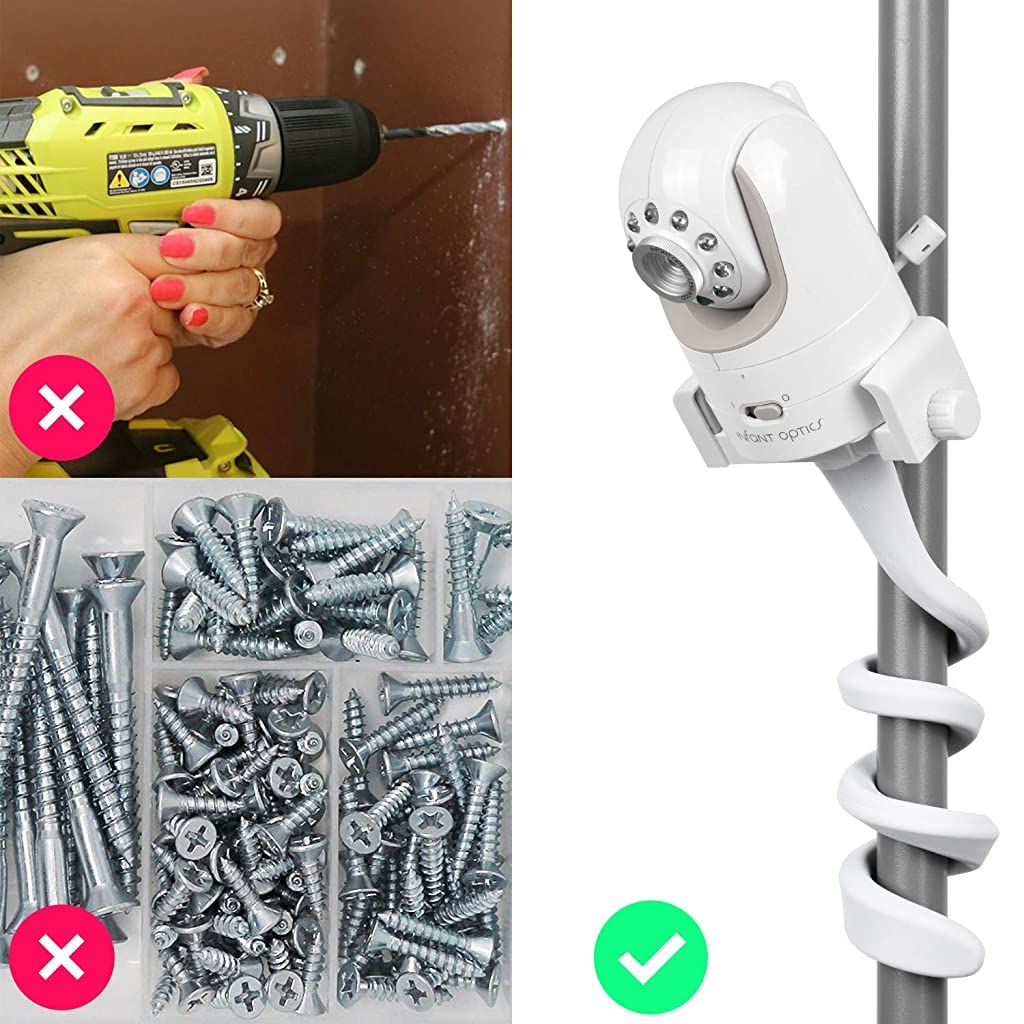 ZORBES Baby Monitor Stand for Crib Mounting with Adjustable Clamp Bar | Set of 2
