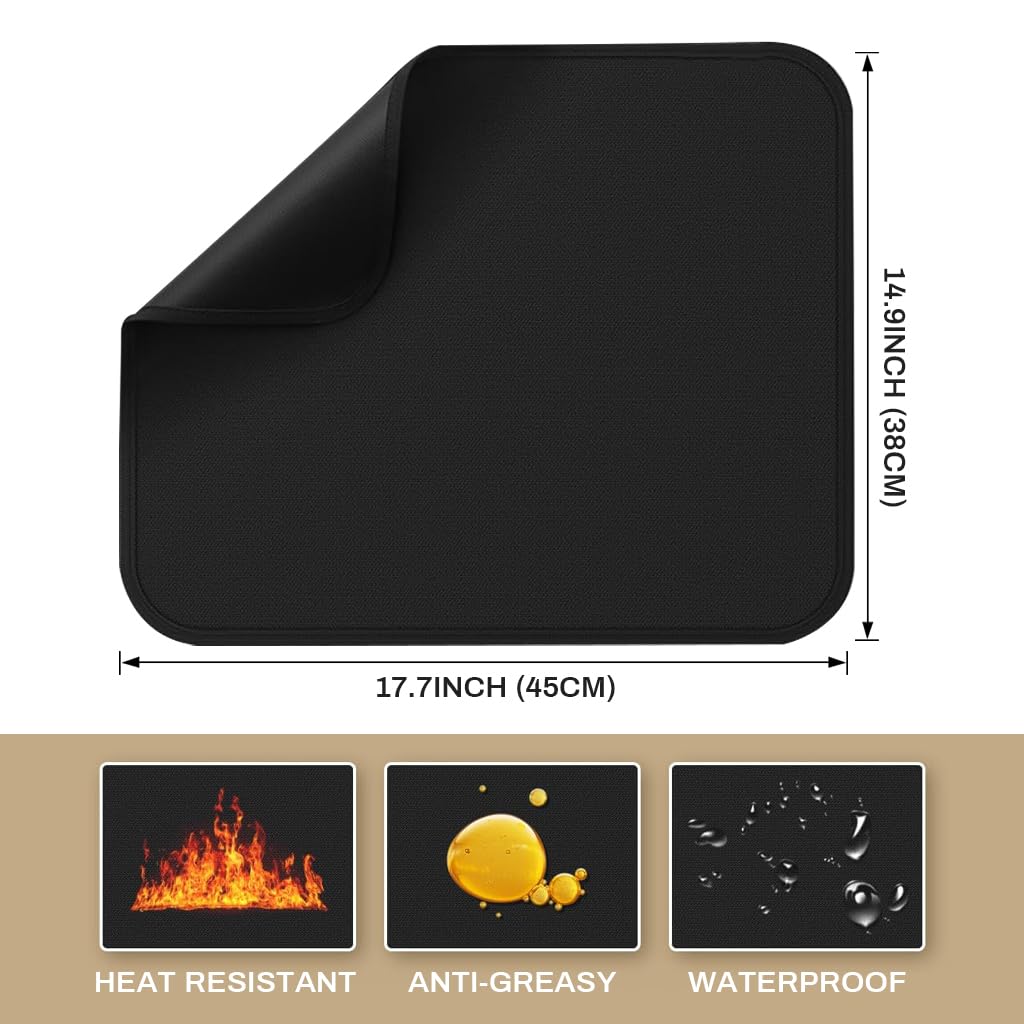 Supvox Silicone Air Fryer Mat for Countertops featuring Non Slip Heat Resistant Design 45x38cm
