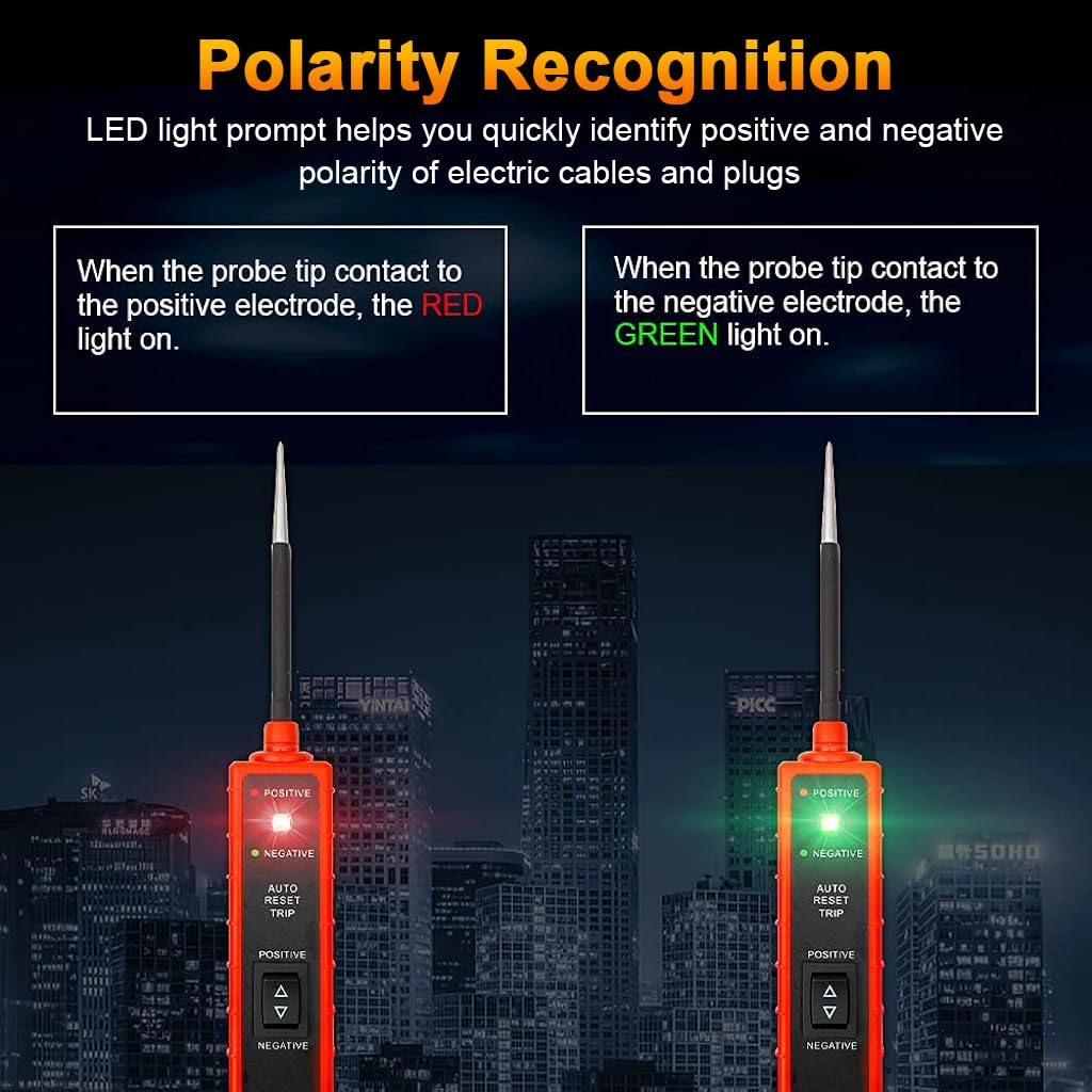 Serplex Power Circuit Tester for 6–24V DC Systems with 13ft Cable & LED Buzzer Alerts