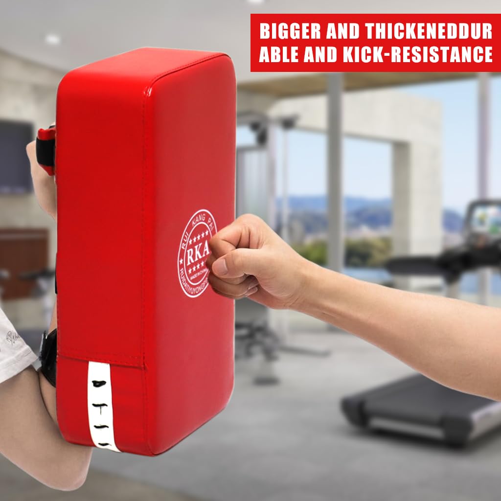 Proberos® Kickboxing Strick Targets PU Leather Kicking Shields Strike Target Pad for Muay Thai Tranining, Boxing, Kicking & Striking Skill, Lower Body Strength Tranining