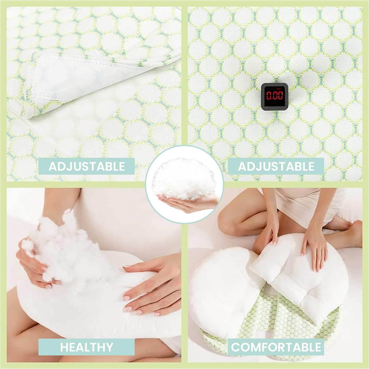 SNOWIE SOFT Pregnancy Pillow for Sleeping with 30 Degree Ergonomic Support and Adjustable Wedge