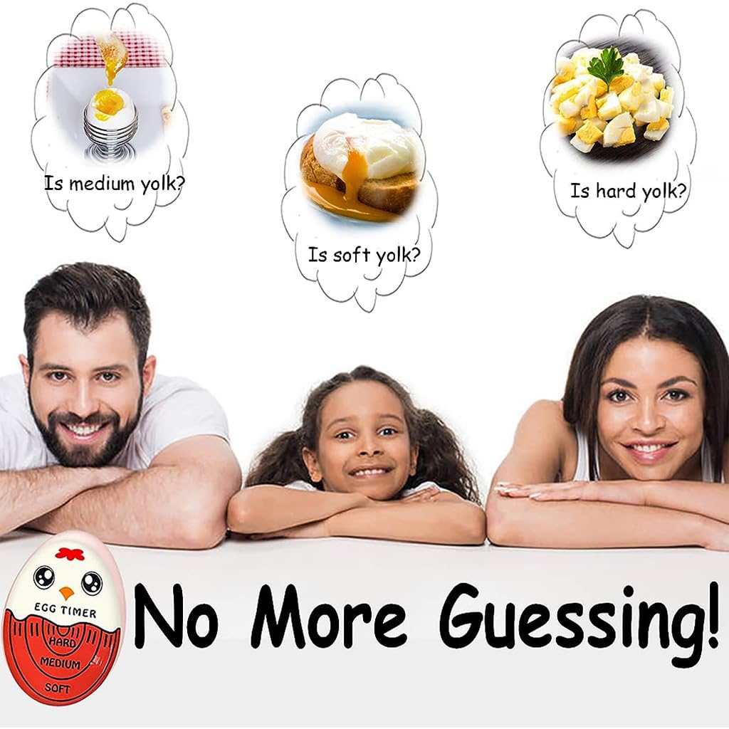 HASTHIP Egg Timer for Boiling Eggs with Color Changing Heat Resistant Design | Soft Medium Hard Doneness Indicator