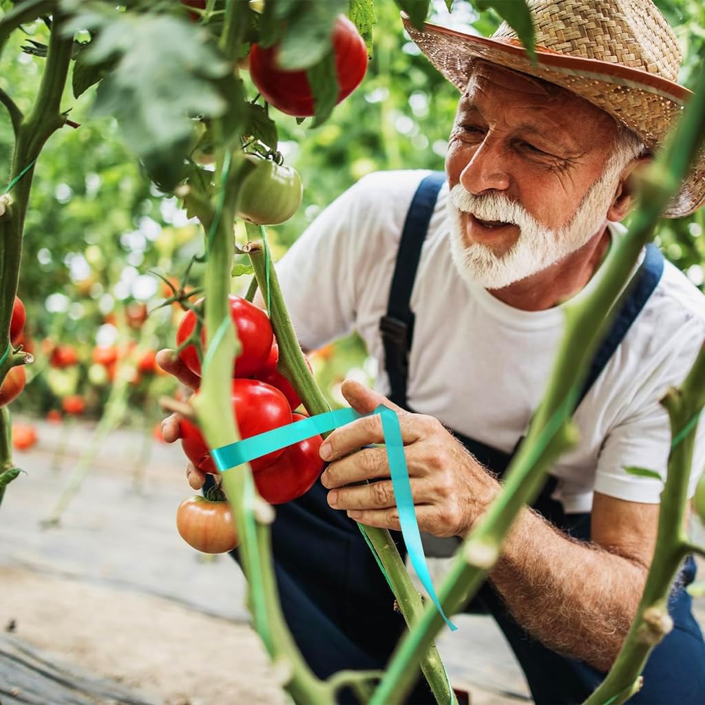 HASTHIP Gardening Twist Ties Roll for Plant Support featuring 150 ft PVC Tape in Green | Ideal for Tomato and Tree Training
