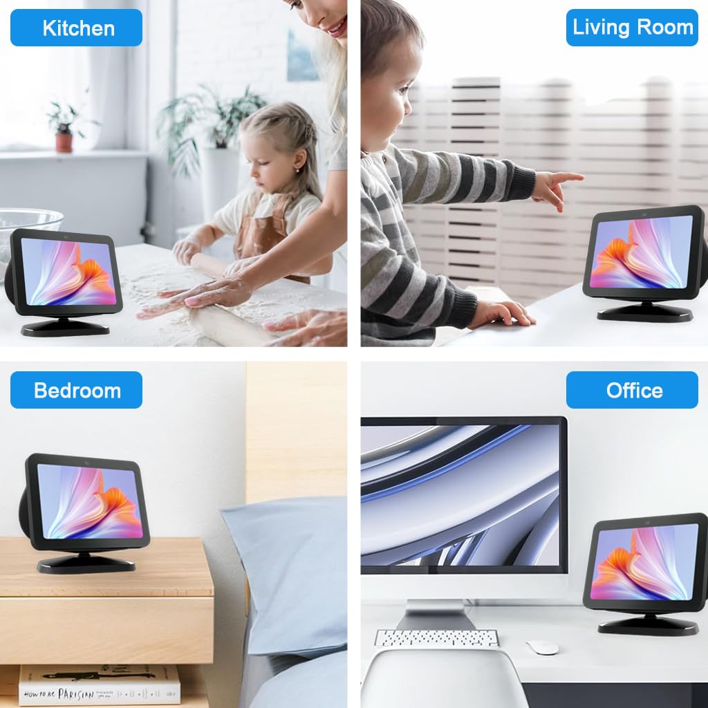 ZORBES Stand for Echo Show 8 with 360° Swivel and Adjustable Tilt | Stable Non Slip Base