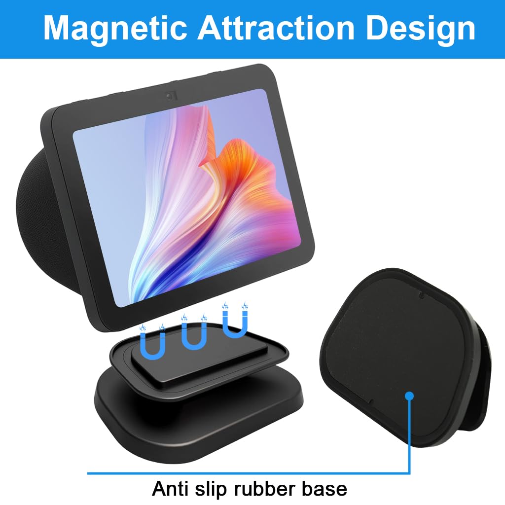 ZORBES Stand for Echo Show 8 with 360° Swivel and Adjustable Tilt | Stable Non Slip Base