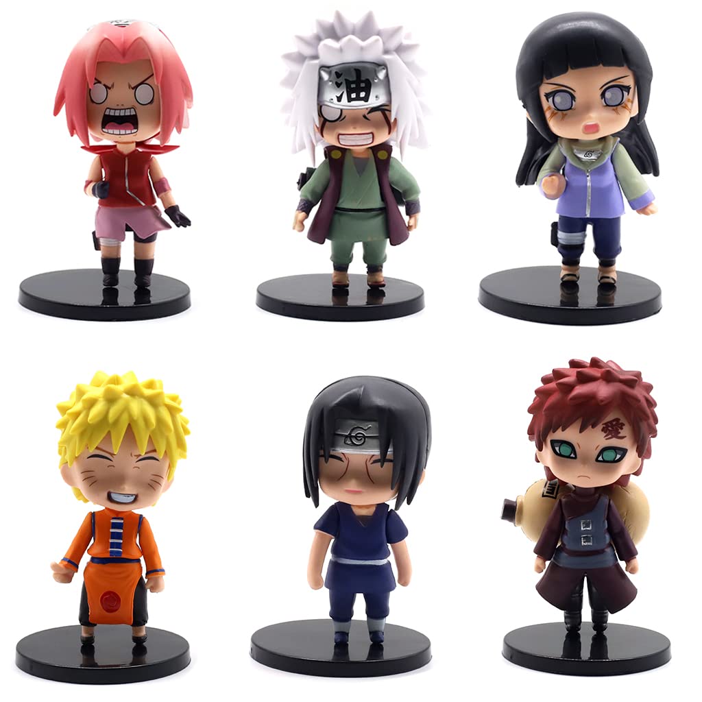 PATPAT® Naruto Action Figures, Anime Naruto Action Figures Set PVC Action Figures Cake Decorating Items Gifts for Girls Boys (Height- 10 cm) B