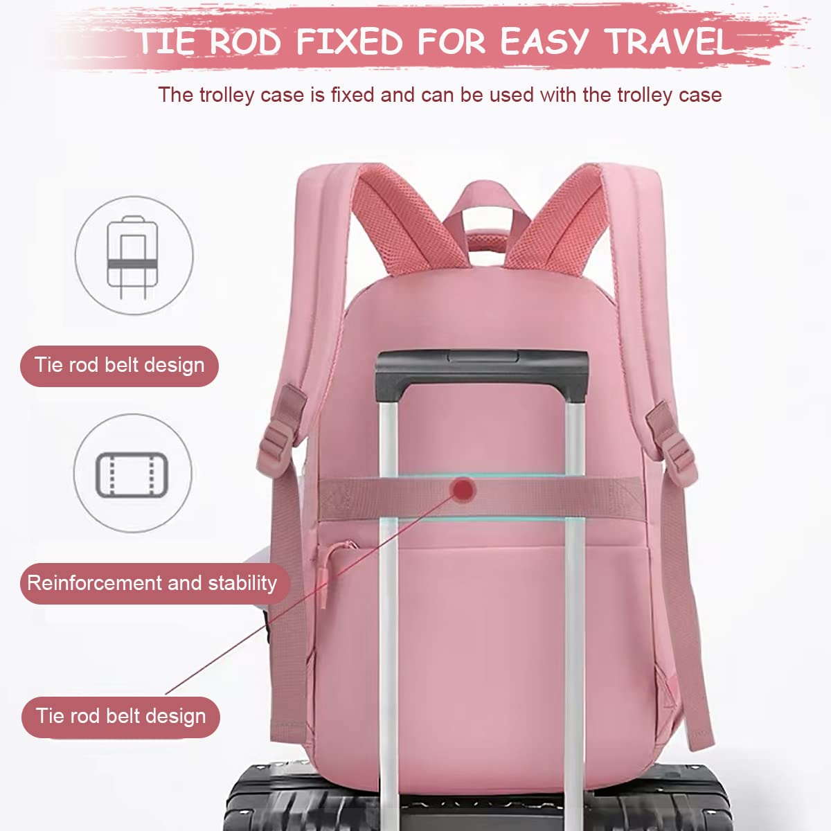 FANCYKU Backpack for Girls with 15.6 in Laptop Compartment and Waterproof Oxford Cloth | BTS Print School Bag