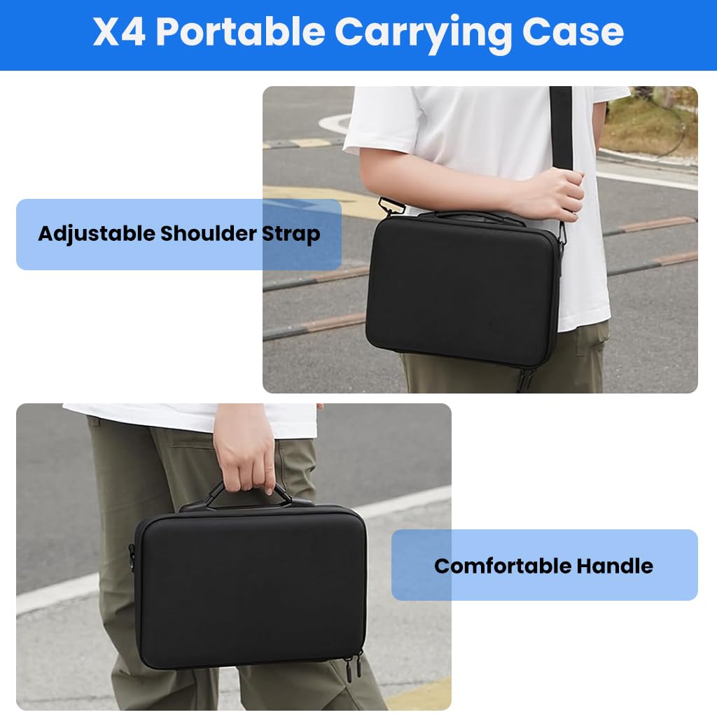 ZORBES Carrying Case for Insta360 X4 and X5 with EVA Hard Shell and Shoulder Strap | Travel Storage Bag