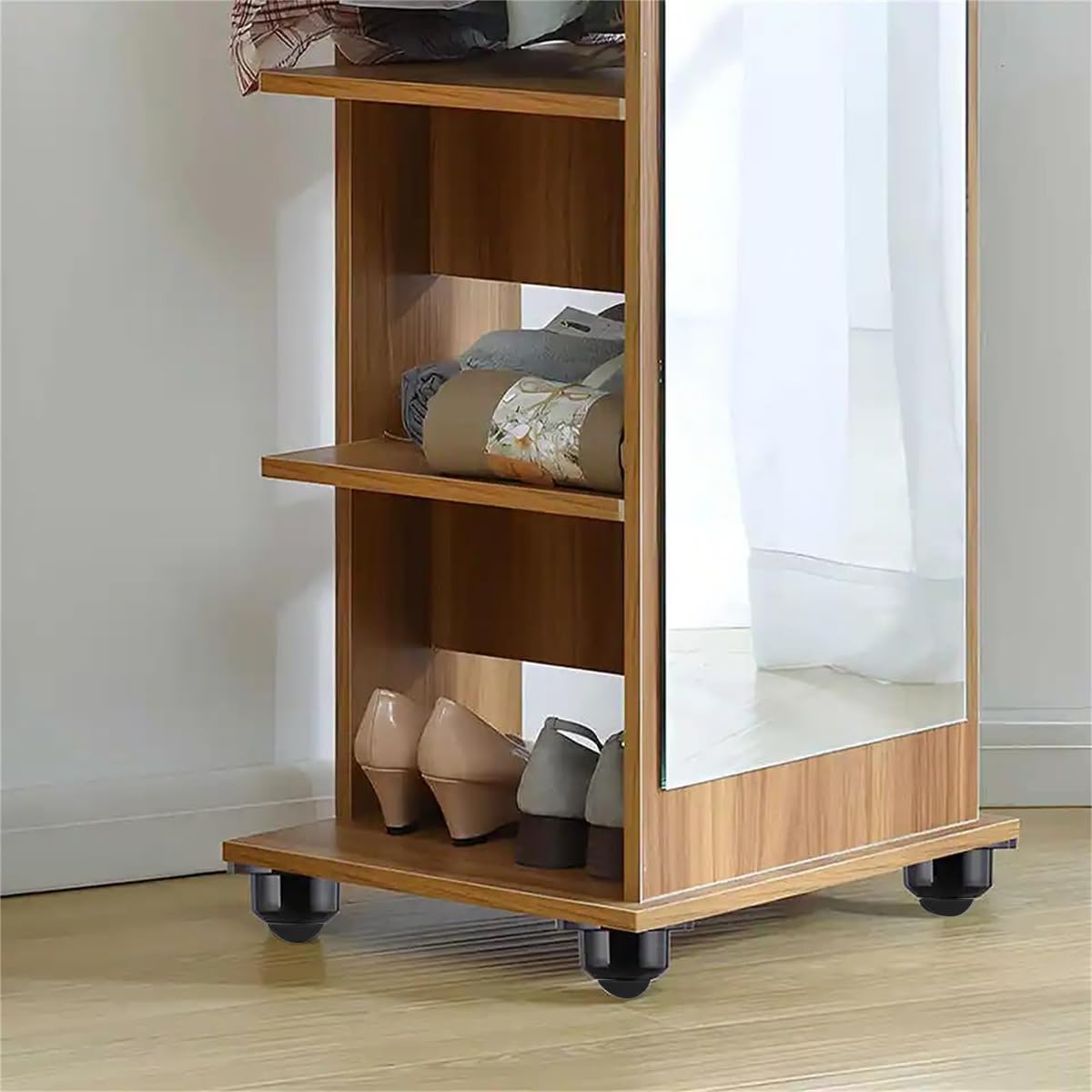 HASTHIP Caster Wheels for Furniture and Small Appliances featuring 360° Swivel | 200kg Load Capacity and Self Adhesive Design