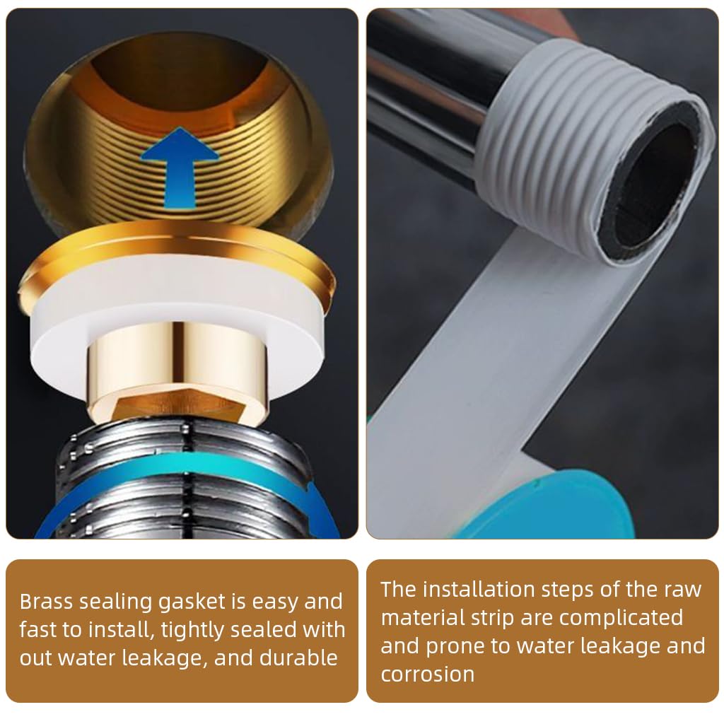 Serplex Ring Gaskets for Flush-Mounted Faucet with Copper Base and Rubber Seal | 3-Piece Set