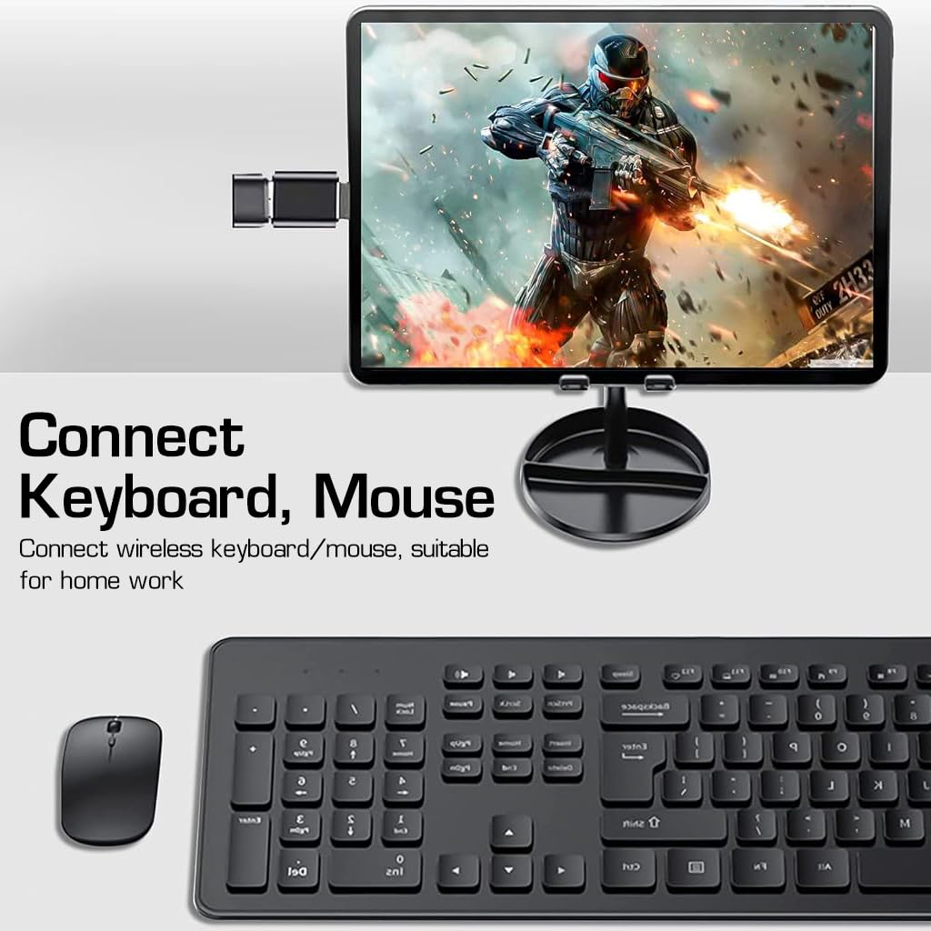 Zeitel USB OTG Adapter for iPhone with Plug and Play Design | Connect Flash Drive and Keyboard