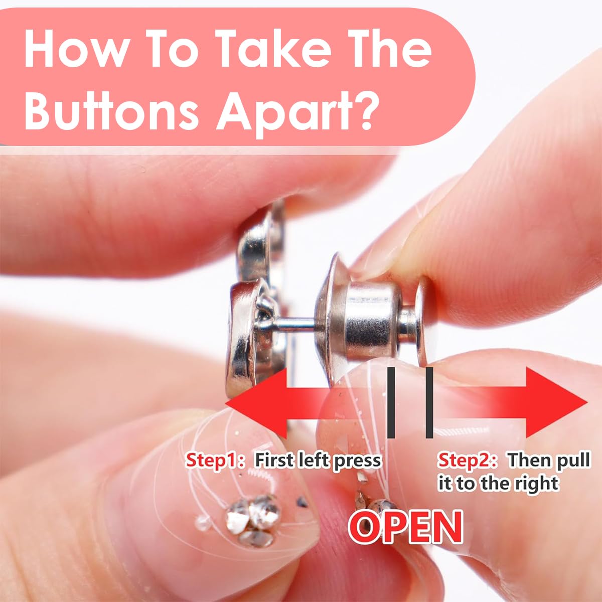 SANNIDHI Jeans Tightening Clips Buttons for Waist Adjusting | 14Pcs Metal Detachable Pins for Women