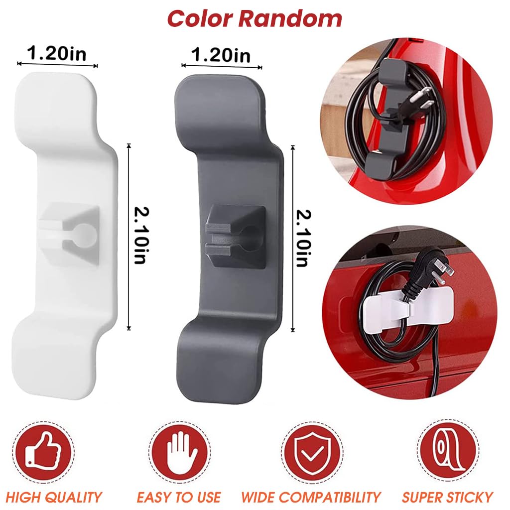 Supvox Cable Organizers for Kitchen Appliances with Center Clamp Design | 10 Pcs 10×3×1.7 cm Rubber Holders