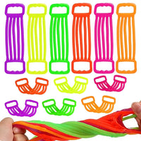 PATPAT® 6Pcs Kids Hand Strength Trainer Puller Stretchy Fidget Toy for Kids Color Autistic Calming Down Toy for Relief Anxiety Pocket Elastic Resistance Bands Gift Toy for Kids 3-8 Years Old