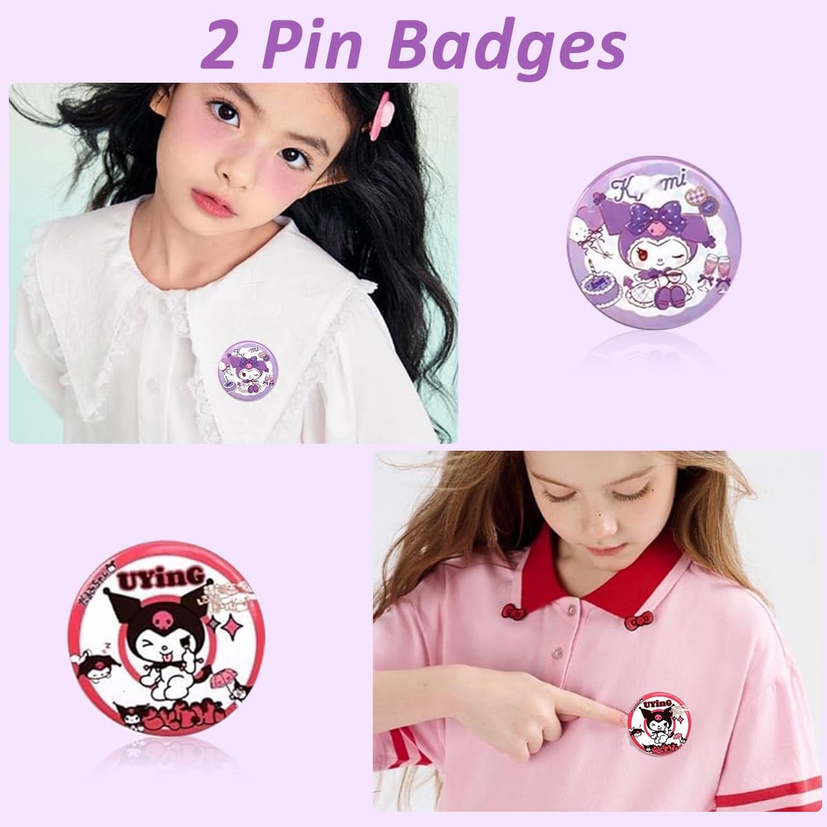 HASTHIP Kuromi School Supplies Set with 23 Pcs Notebook and Pouch for Girls | DIY Gift Combo