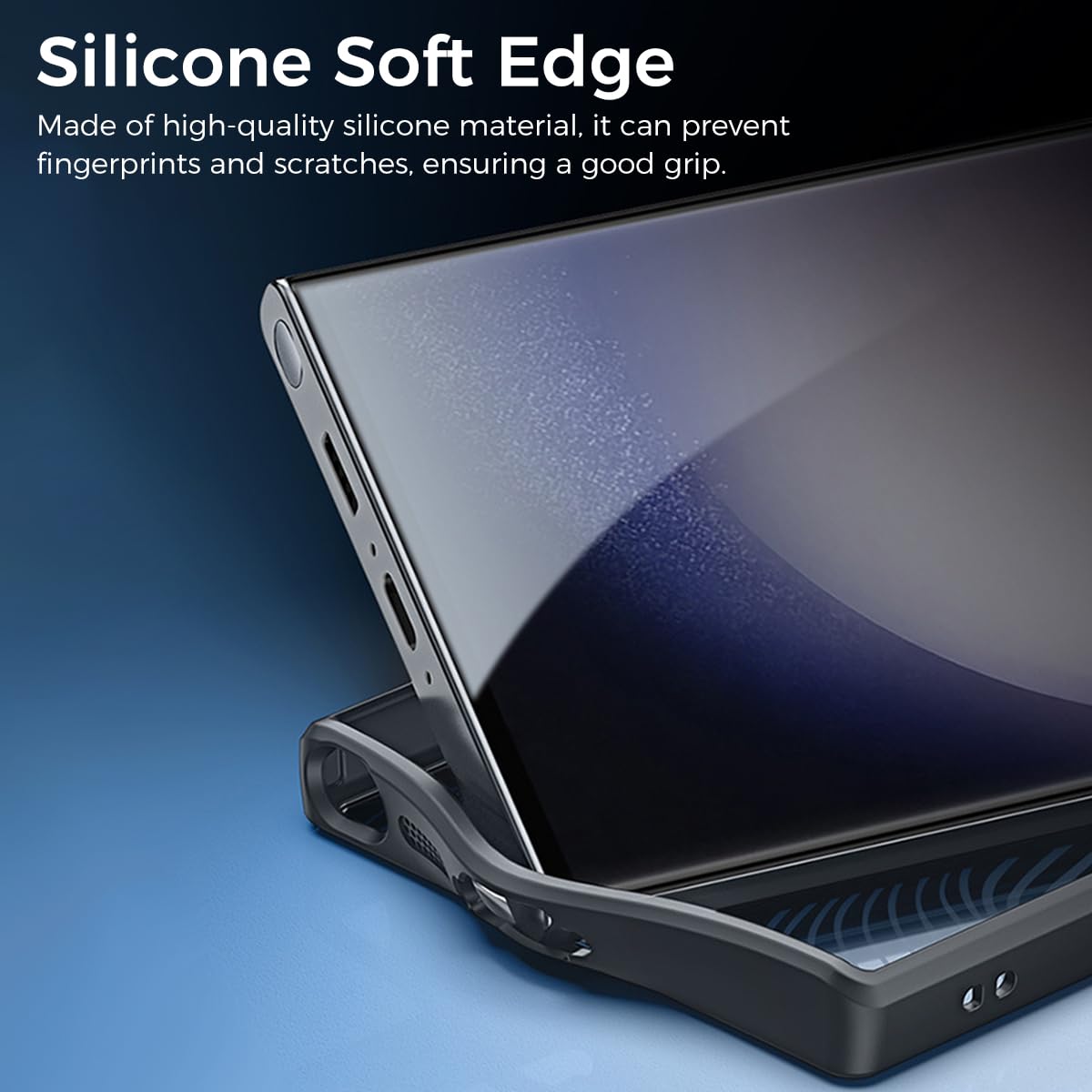 ZORBES Phone Case for Samsung Galaxy S24 Ultra with 0.8mm Raised Frame and Matte Finish | Slim PC and Silicone Cover