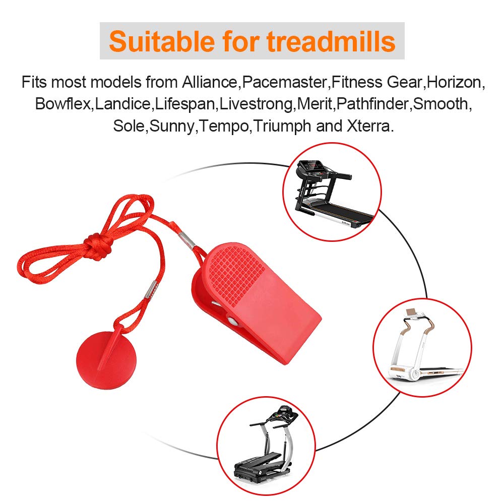 Zibuyu Treadmill Safety Key for Universal Use with Magnetic Round Lock | Compatible with Most Brands