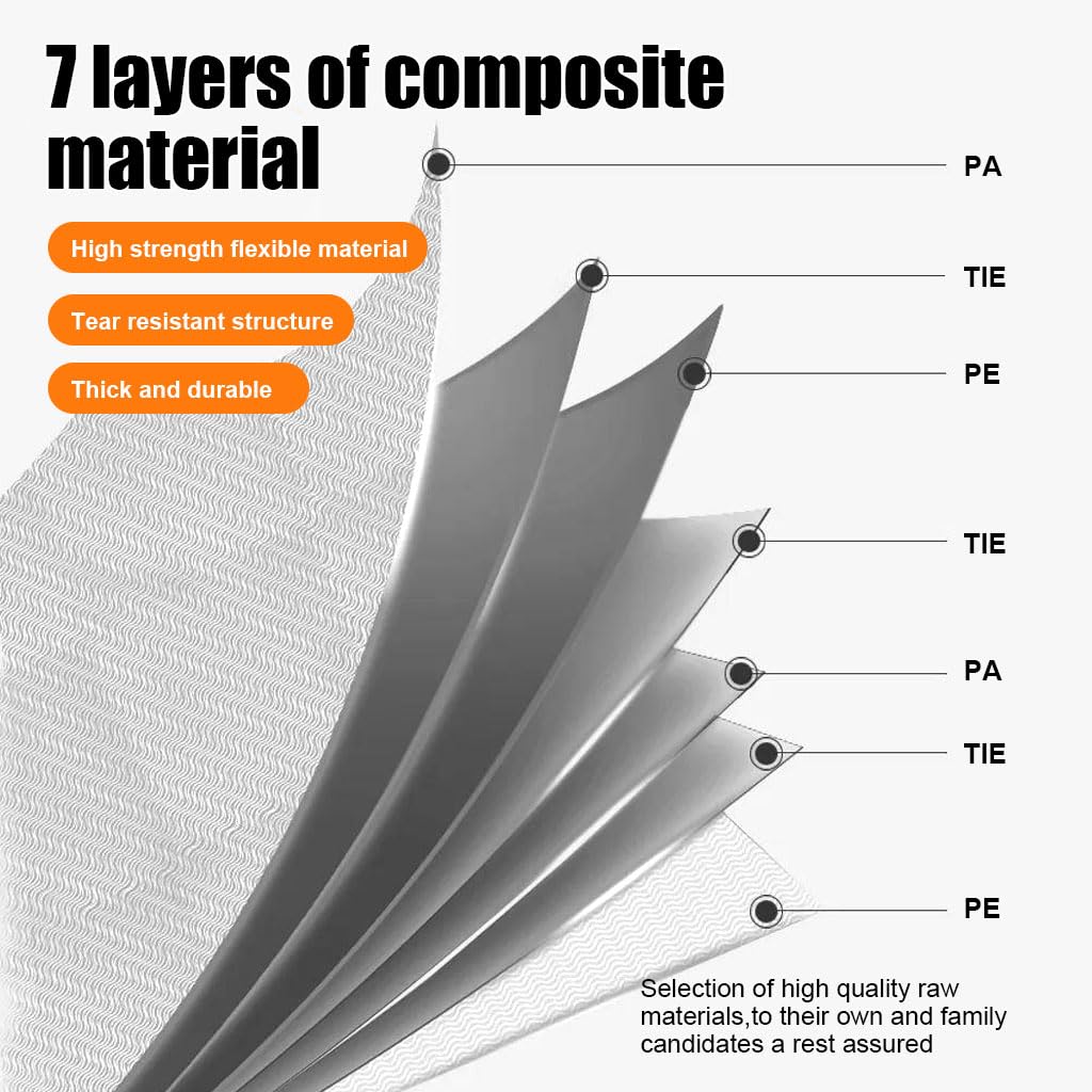 Supvox Vacuum Storage Bags for Clothes with Pump 6pcs including 2L 2M 2S Sizes | Airtight Double Seal PA&PE Bags for Travel and Wardrobe