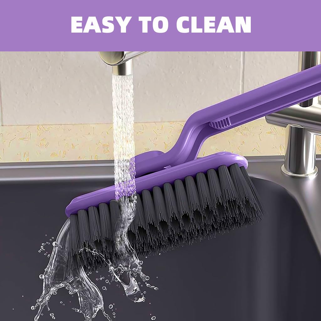 HASTHIP® 2  in 1 Window Groove Cleaning Brush with Tong Tool, 360 ° Flexible Rotatable Narrow Cleaning Brush Corner Cleaning Brush Crevice Cleaning Brush for Kitchen, Balcony, Window, Car Upholstery