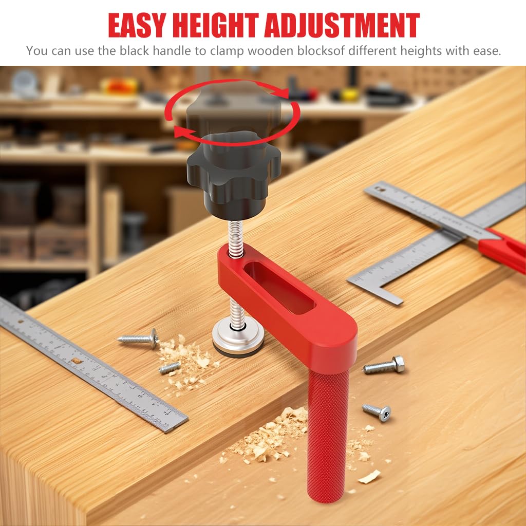 Serplex Bench Dog Clamps for 19mm Workbench Holes featuring Secure Hold & Aluminum Alloy Build