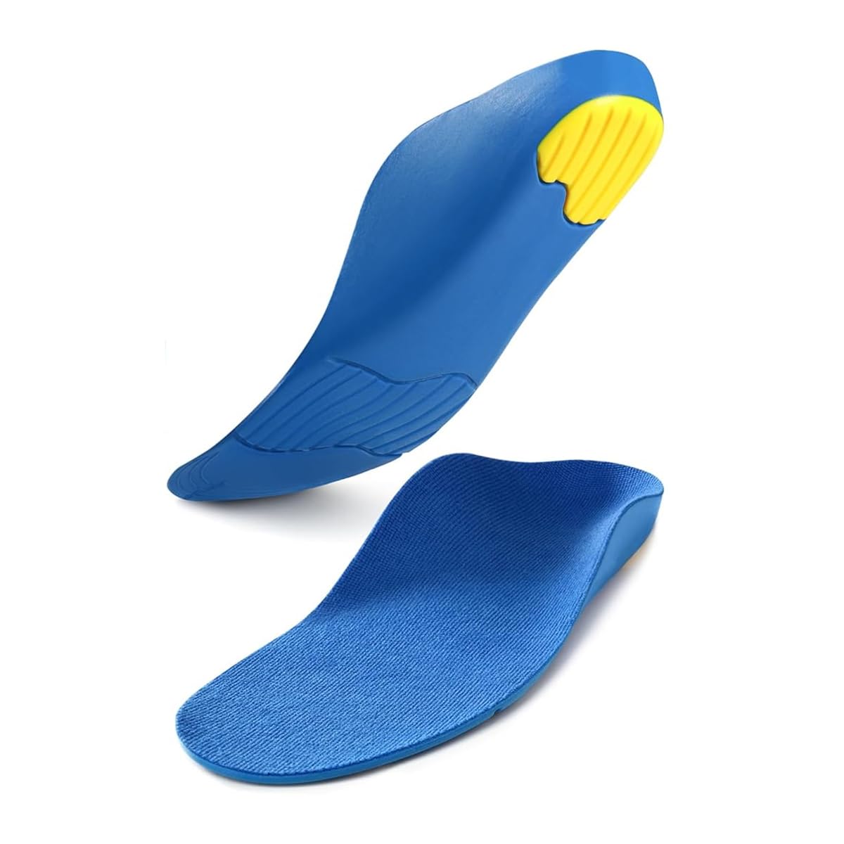ZIBUYU Orthotic Cushioning Arch Support Shoe Insoles, Pu Foam Inserts for Flat feet, Plantar Fasciitis, Feet Heel Pain Relief, Blue