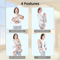 SNOWIE SOFT® 4 in 1 Baby Carrier, Adjustable Kangaroo Baby Carrier Front Baby Carrier Face-in/Out, Baby Wrap Carrier Soft & Breathable Baby Carrier for Newborn to Toddler, 0-36 Months, Under 25KG