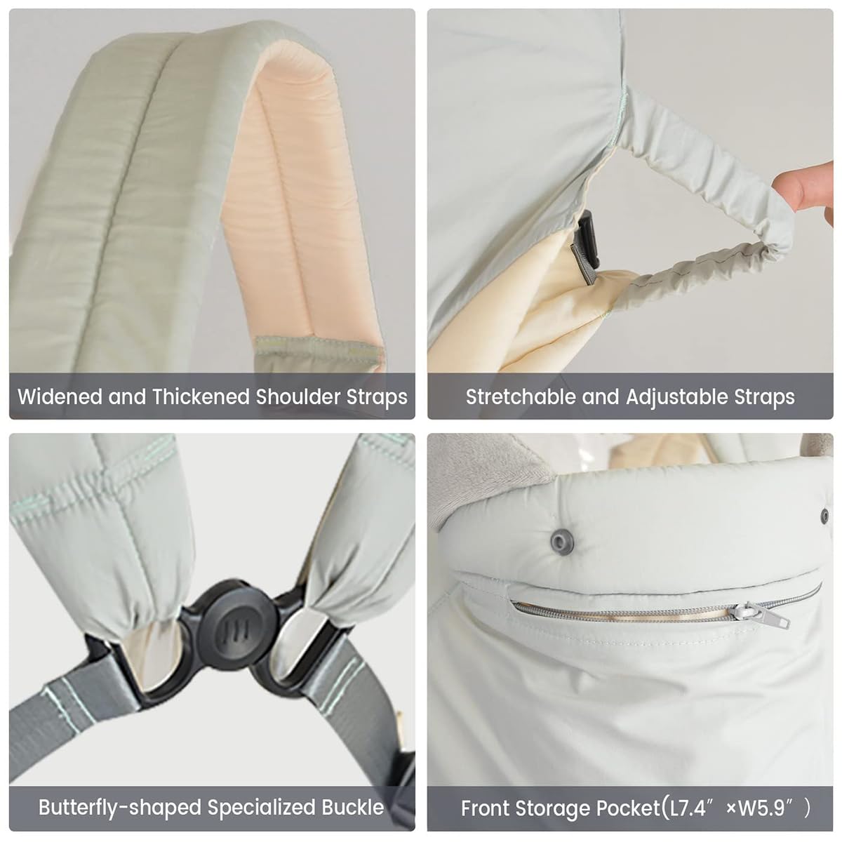 SNOWIE SOFT Baby Carrier Bag for Travel and Daily Use with 4 Carry Styles | Breathable Cotton