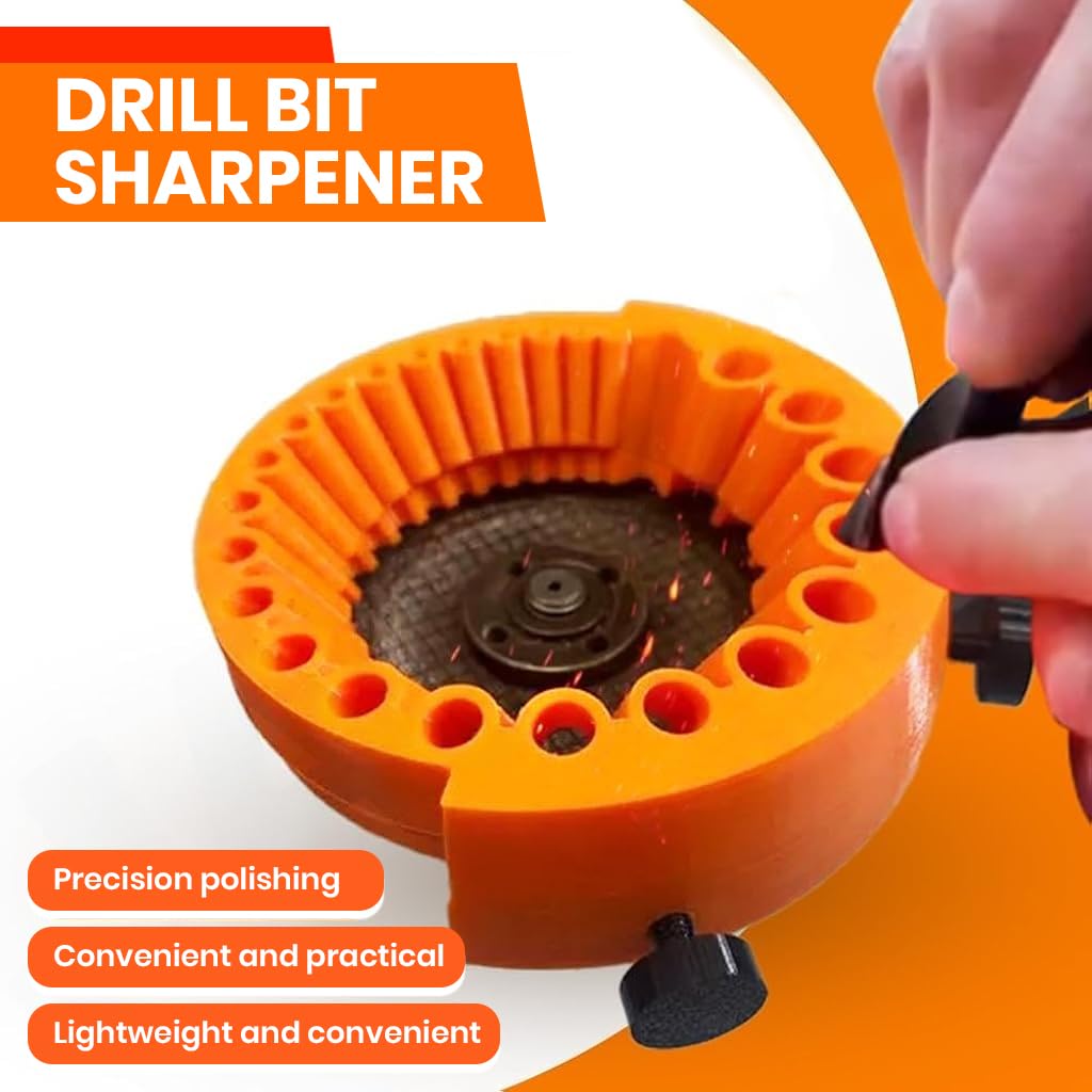 Serplex Drill Bit Sharpener for 2–13mm Bits with Multi Slot Design for 125mm Angle Grinder