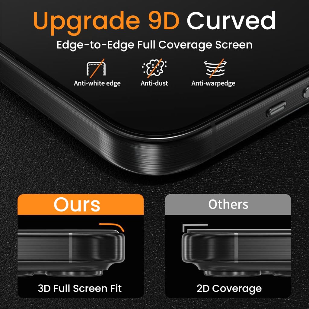 ZORBES Screen Protector for iPhone 13 6.1 in featuring 9H Tempered Glass and Alignment Tool