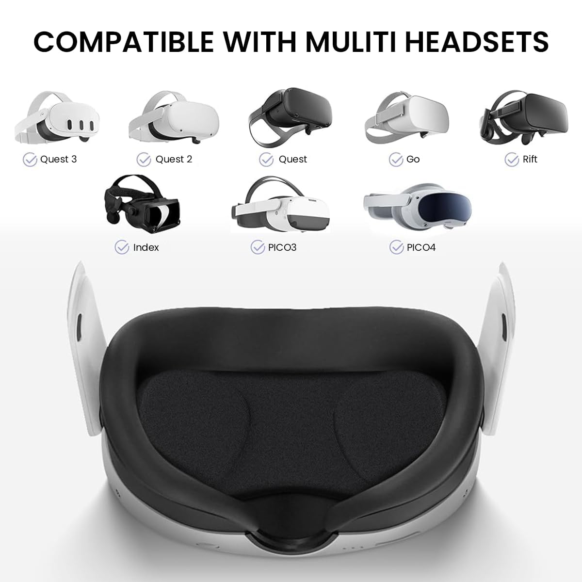 VR Lens Protector Cover for Meta Quest 3 and Quest 2 with Soft Lycra Fabric | Dustproof Scratch Resistant Lens Sleeve