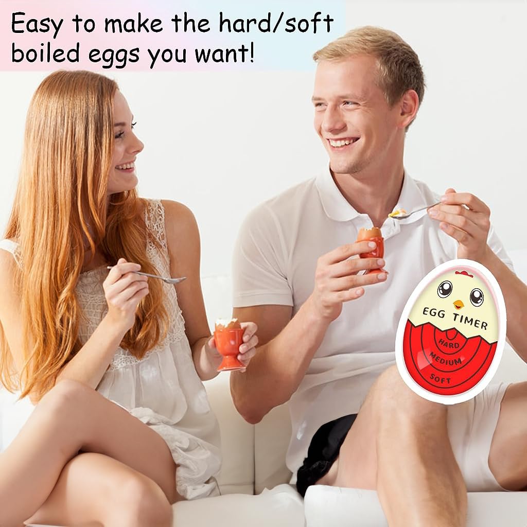 HASTHIP Egg Timer for Boiling Eggs with Color Changing Heat Resistant Design | Soft Medium Hard Doneness Indicator