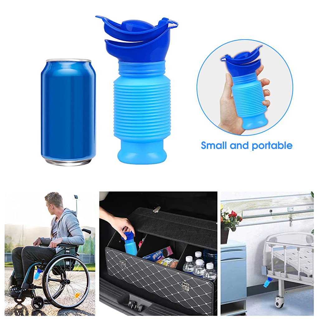 Proberos Portable Urinal for Travel and Camping with Leakproof Lid and 750 ml Capacity | Reusable PP Bottle for Men Women and Kids