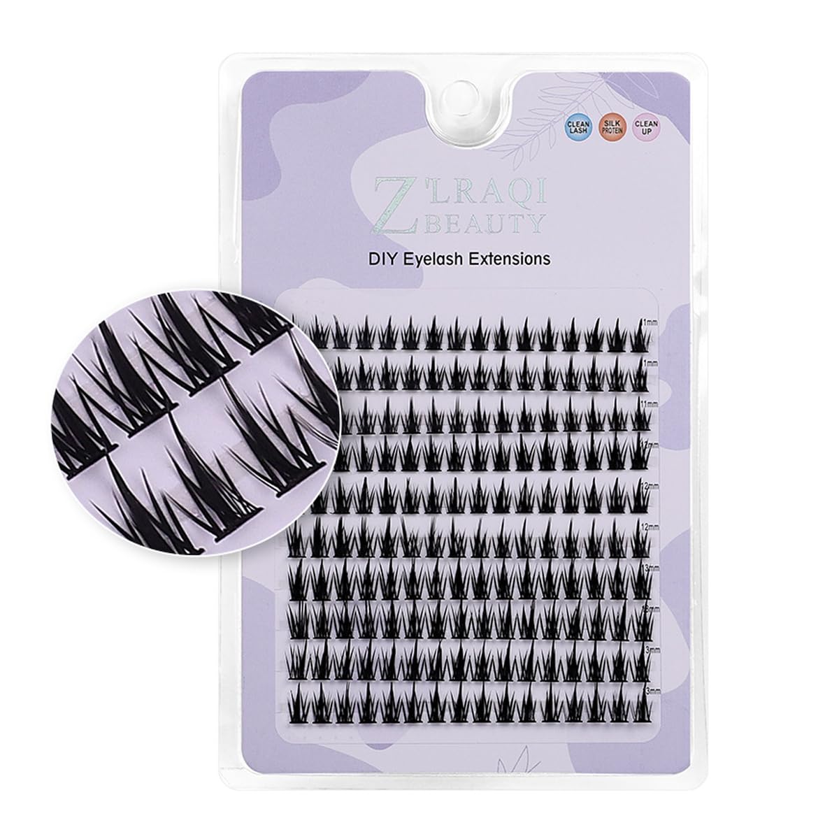 MAYCREATE® False Eyelash Extensions Kit, DIY 160pcs Eye Lashes Clusters, 11-12-13mm Mixed Natural Curl False Eyelashes for Women Girls Home Use Wispy Lash