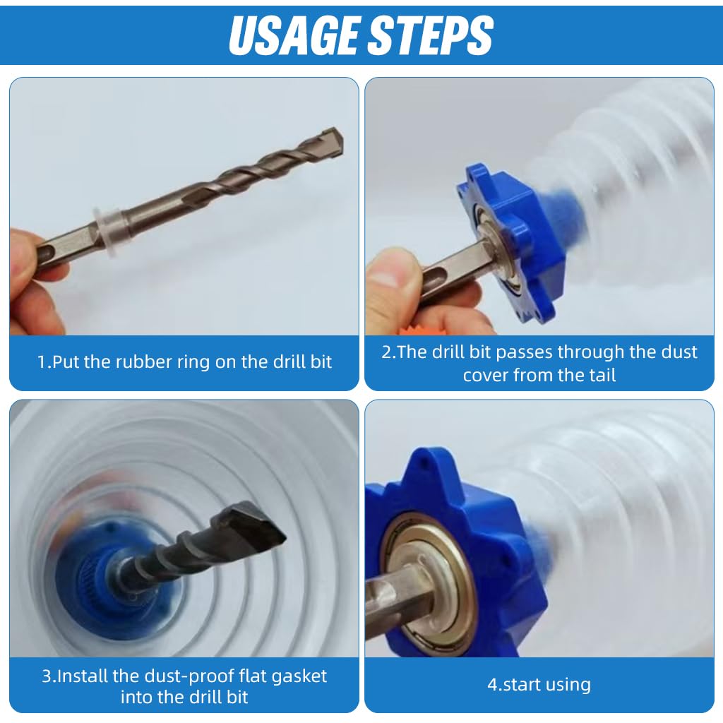 Serplex Hole Saw Dust Bowl 16cm for Drill Dust Collection with Flexible Retractable Cover | Universal Fit