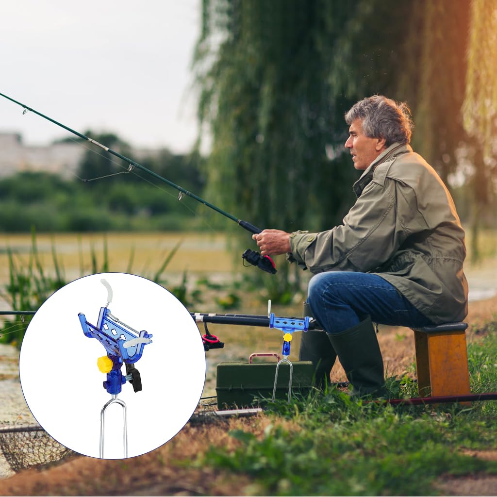 Proberos Fishing Rod Holder for Bank Fishing with 10.6 in Sharp Spikes and Adjustable Tilt | Reinforced Nylon and Stainless Steel Construction