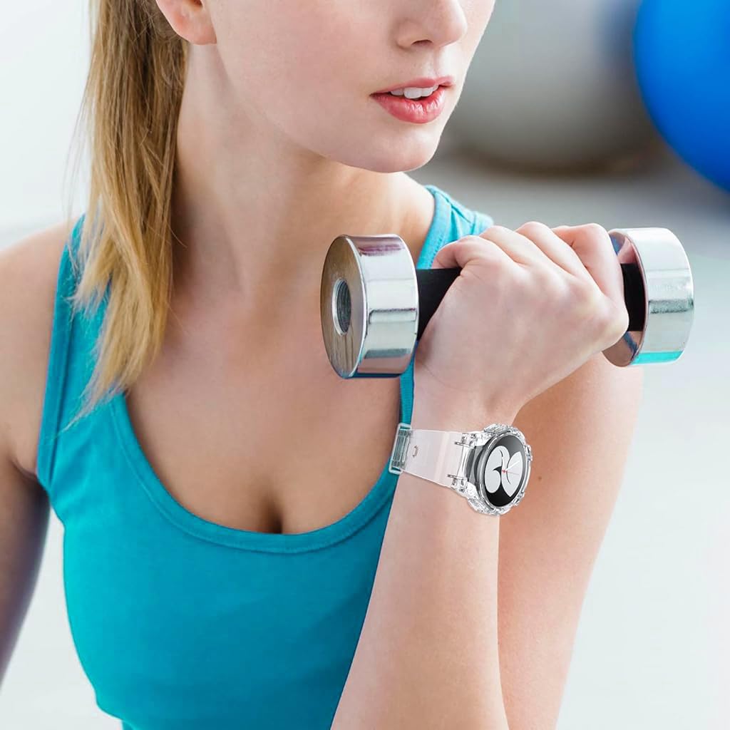 ZORBES Watch Band for Samsung Galaxy Watch 4 40mm with Adjustable Buckle | Clear TPU Strap