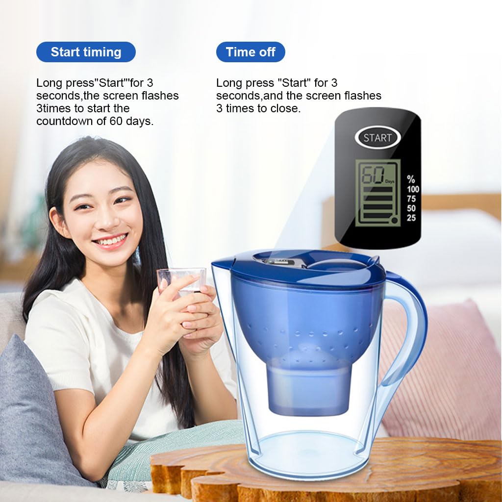 HANNEA® Water Filter Pitcher 3.5L, Water Pitcher with Filter Improve PH, Water Dispenser Water Containter BPA Free with Activated Carbon Filtration System Pitcher for Home, Kitchen, Office