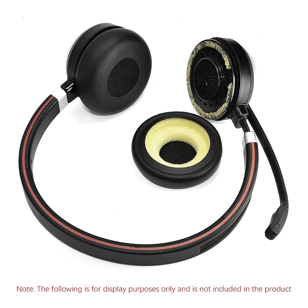 ZORBES Replacement Ear Pads for Jabra Evolve 20 30 40 65 with Protein Leather and Memory Foam | Enhanced Comfort and Noise Isolation