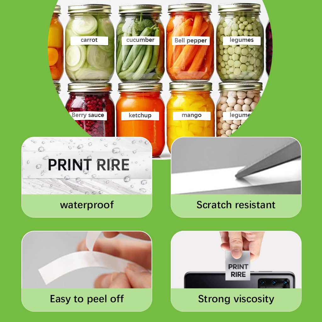 ZORBES TZe-231 Label Maker Tape for Brother P Touch | 12mm 0.47in 26.2ft Black on White