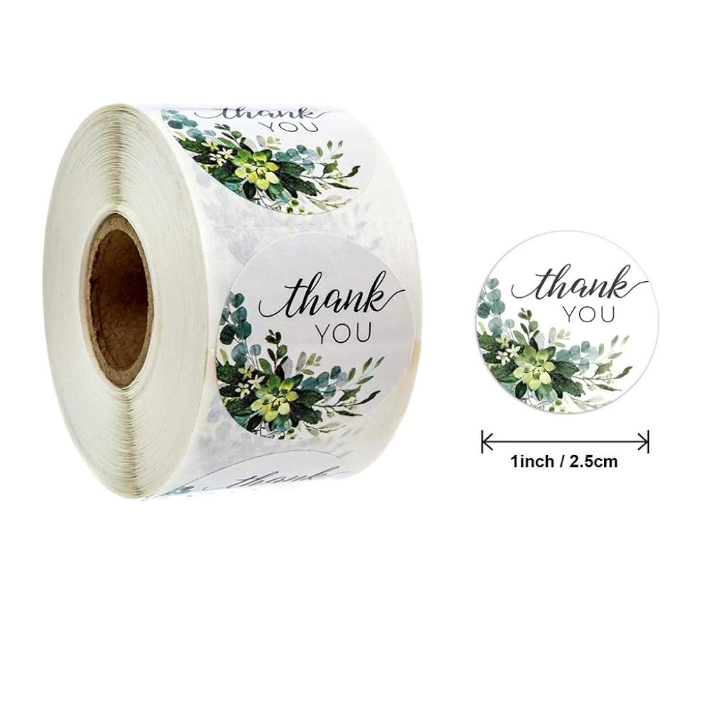 HASTHIP® 500 PCS 1 Inch Thank You for Supporting My Business Gift Paper Labels Stickers Handmade for Christmas Craft Card Making