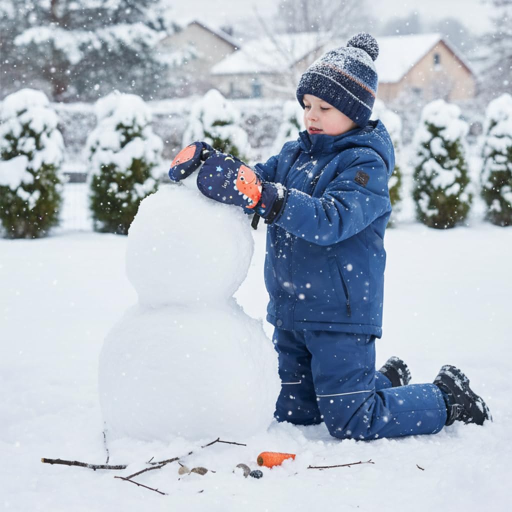 PATPAT Kids Winter Gloves for Outdoor Play with Fleece Lining and Touch Screen Fingers | Boys 7–14