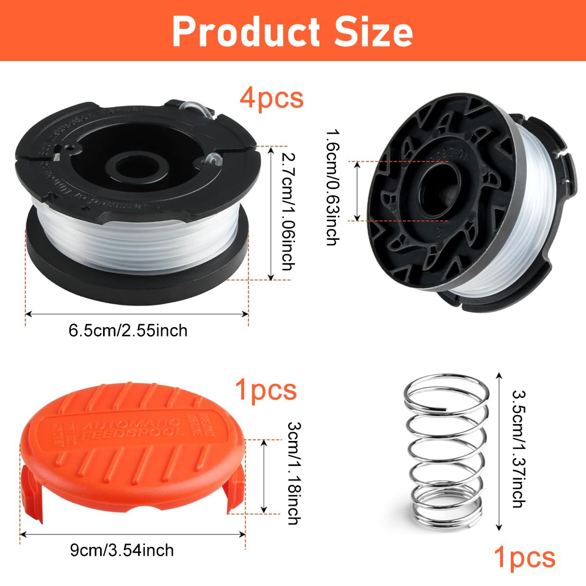 HASTHIP Grass String Trimmer Wire for BLACK+DECKER featuring 30ft Nylon Spool | Easy Installation