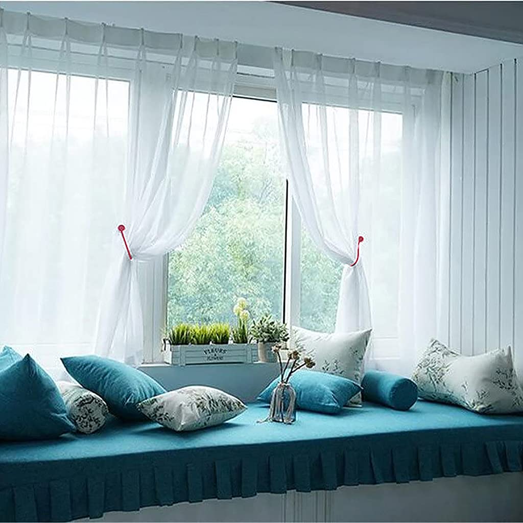 HASTHIP® Curtain Tiebacks Combo Pack – 1 Gold Polyester Solid Tieback & 2 Red Magnetic Clip Holdbacks for Home, Office, DIY Decor, Crafts, Planners, Journaling, Scrapbooking