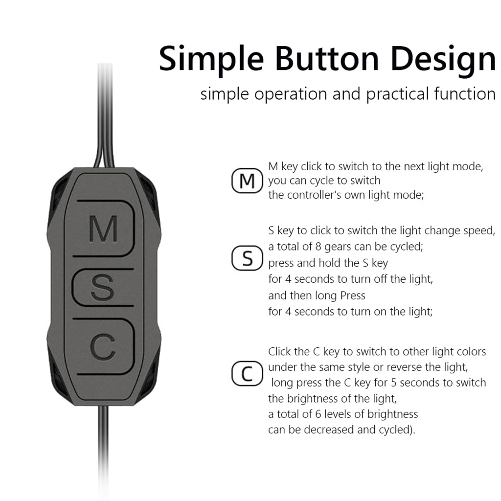 Verilux® ARGB Controller 5V 3Pin RGB Controller for PC, Built-in Light Modes, SATA Power Supply Light Stripe Remote Controller, PC Modification ARGB Controller for ARGB Fans, ARGB Light Strips