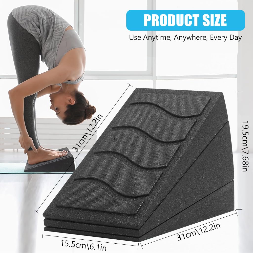 Proberos® Squat Wedge Set, Slant board calf stretcher incline board squat wedge, Non-Slip Professional Squat Wedges, Durable and Eco-Friendly Yoga Foam Blocks for Squats