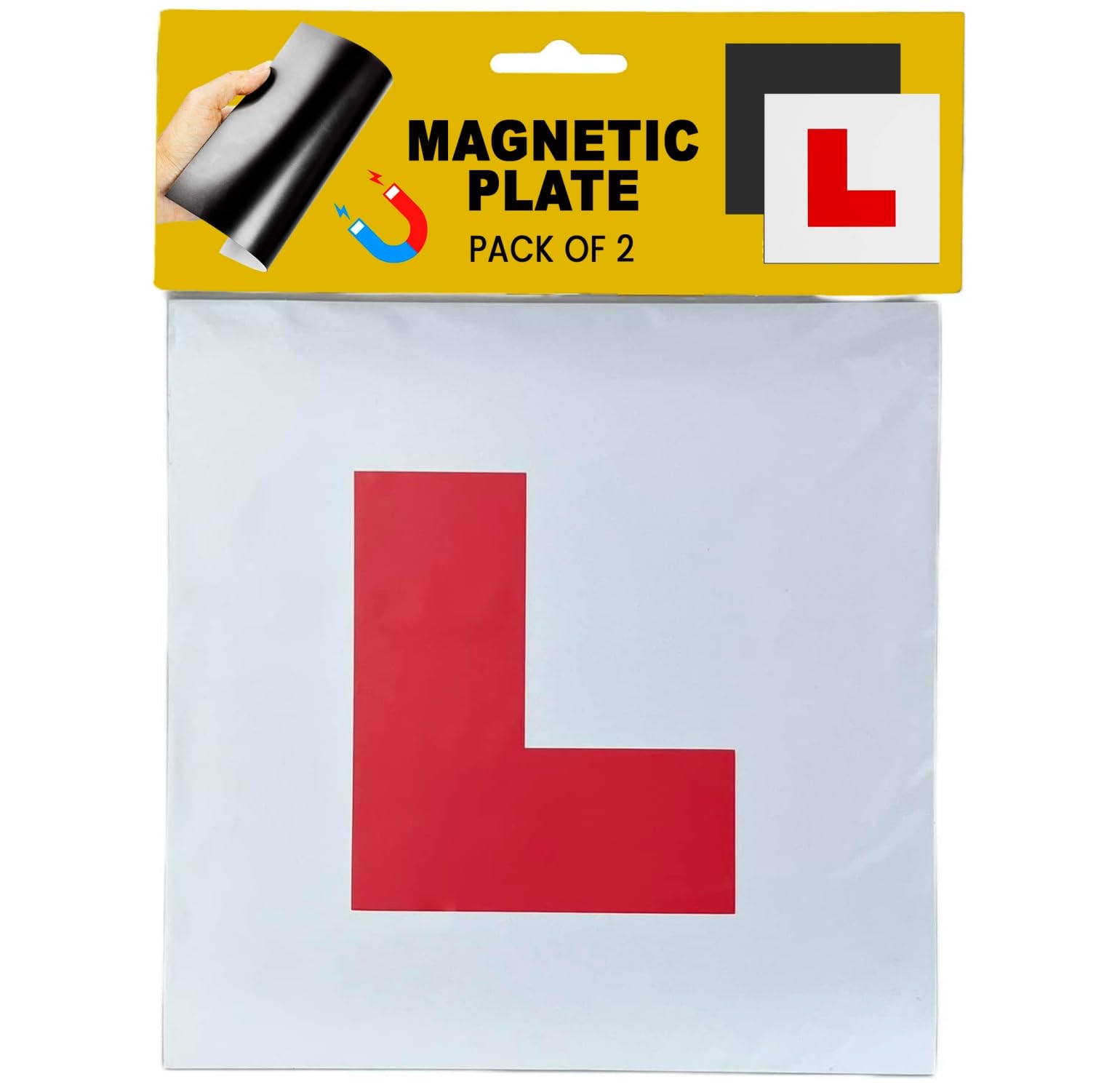 STHIRA® 2Pcs Magnetic Reflective Car Stickers 7'' Square 