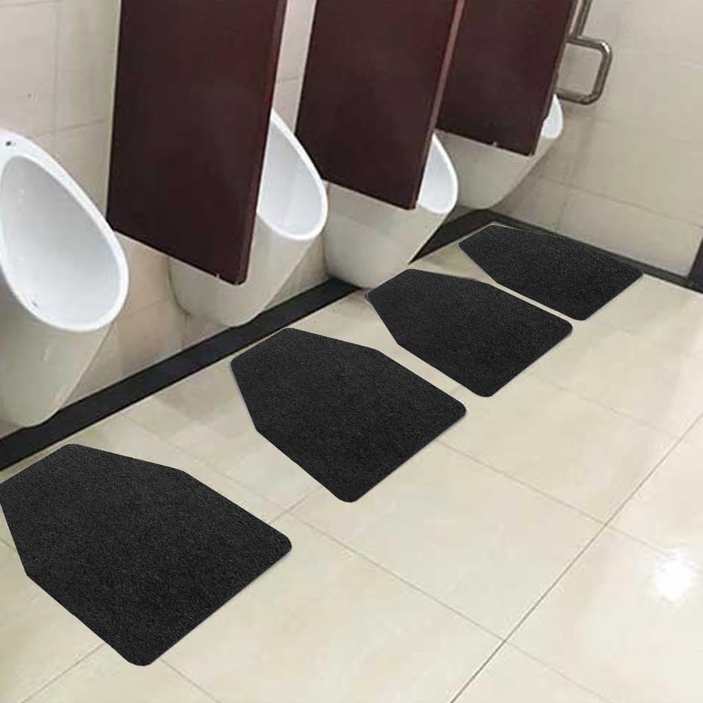 HASTHIP Urinal Mat 42x52cm for Public Restrooms with Anti Slip Backing and Washable Polyester | Pack of 4