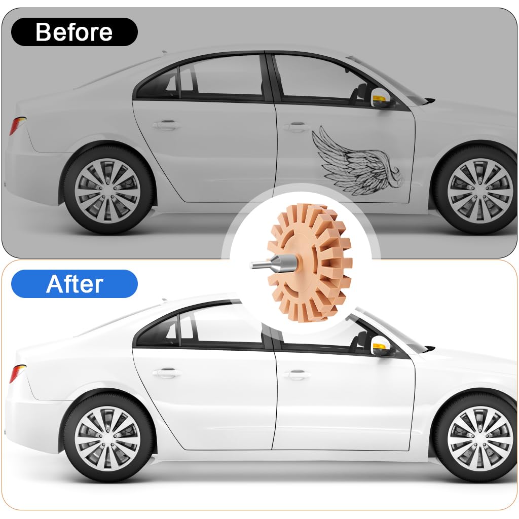 STHIRA 4 in Pneumatic Glue Removal Wheel for Automotive Use featuring Gear Shaped Design