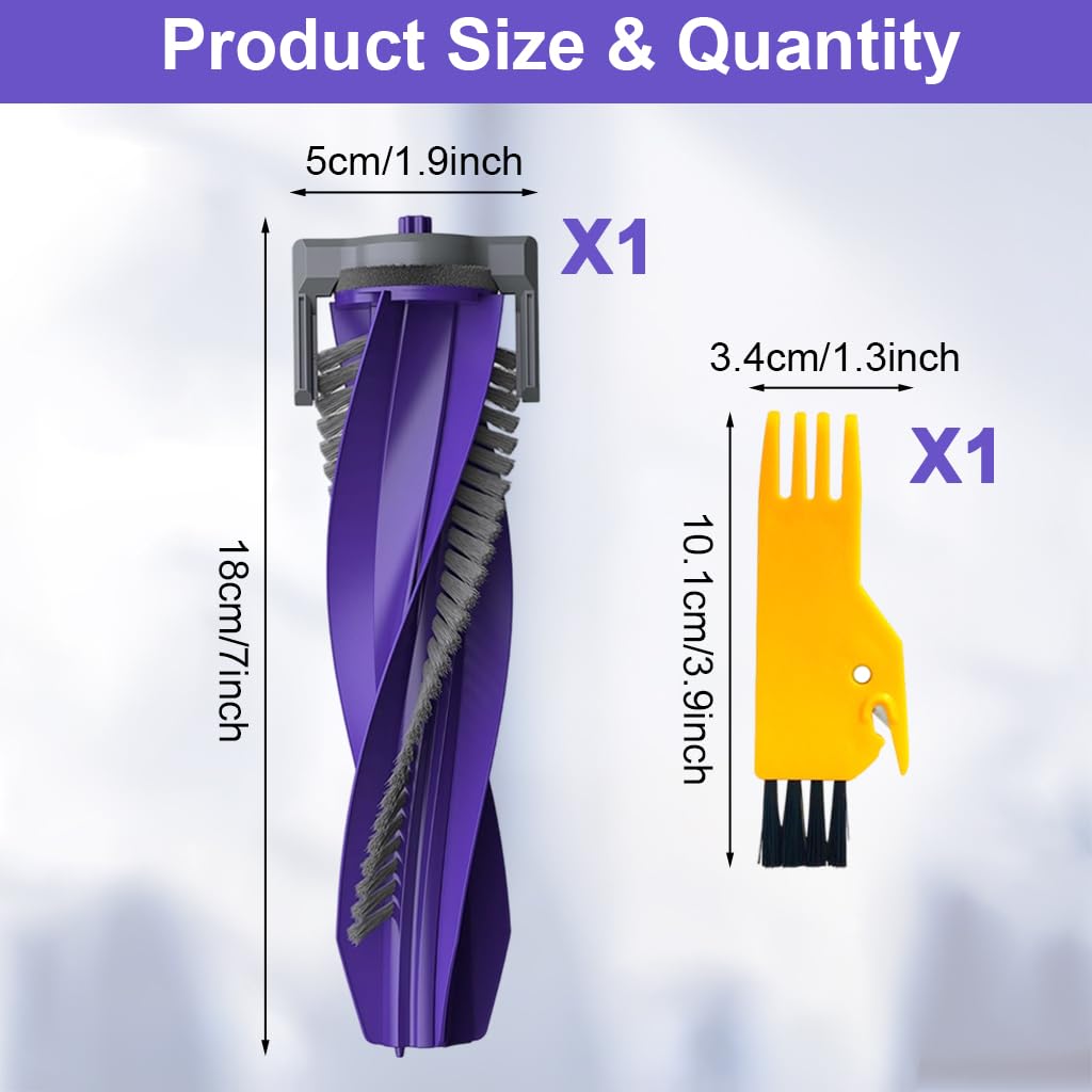 HASTHIP Replenishment Kit for Narwal Freo X Plus with Zero Tangling Silent Roller Brush | 2 Pcs